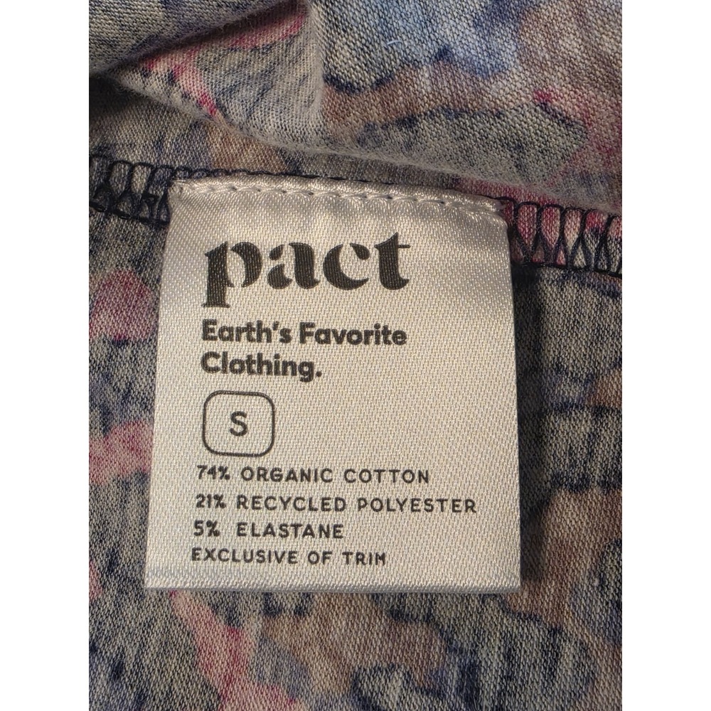 PACT Revive Flutter Sleeve Dress Small Leopard Print Organic Cotton Sustainable - Picture 13 of 16